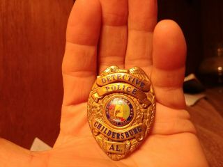 Childersburg Alabama Detective Police Authentic Obsolete Badge