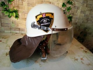 Vintage Fire Helmet Ussr 1970 " S Soviet Russian Fighter Fireman Rare