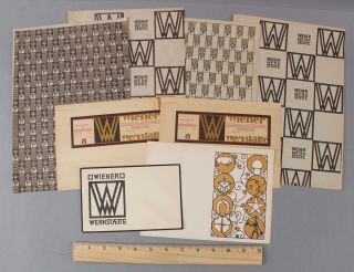 Antique Secessionist Wiener Werkstatte Wrapping Paper Card Envelope Coupon Print