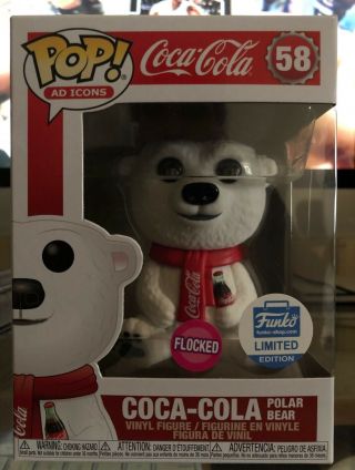 Funko Pop Ad Icons Coca Cola Limited Edition - Flocked Coca - Cola Polar Bear 58