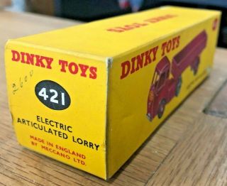 DINKY TOYS 421 ELECTRIC ARTICULATED LORRY - EMPTY BOX 2