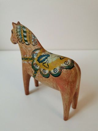 Antique Swedish Hand Made Dala Horse From Early 1900´s 6,  6 " High