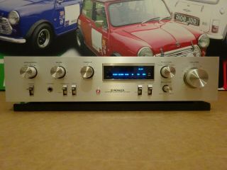 Vintage Pioneer Sa - 610 Stereo Amplifier Blue Line Silver Face Vintage Amplifier