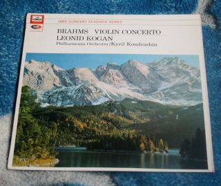 Brahms Violin Concerto Uk Lp Leonid Kogan Kondrashin Hmv Sxlp 30063