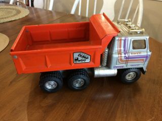 Vintage Ertl Transtar Hydraulic Dump Truck 1980s Metal Toy