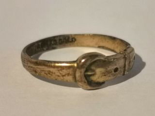 Antique Victorian Rolled Gold Childs Buckle Ring - Metal Detecting Find