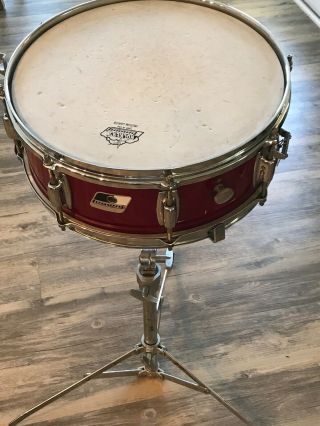 Vintage Red Ludwig Rockers Snare Drum 5”x14”complete 80’s Great Sound