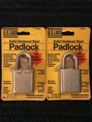 U.  S.  Lock 2 - 27620 Nos Rekeyable 2 Keys Each Different Keys