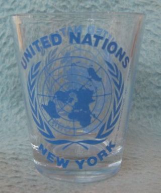 United Nations York City Souvenir Shot Glass 2