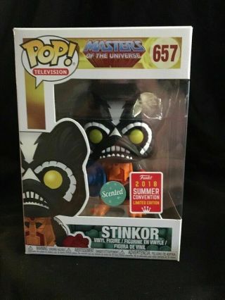 Funko Pop Masters Of The Universe Motu Stinkor 657 Scented 2018 Sdcc Exclusive