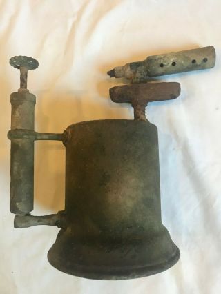 Vintage Antique Kerosene / Gas Brass Blow Torch,  Steam Punk,  Rustic,  Patina