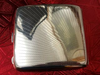 Art Deco Sterling Silver Cigarette Case - William H.  Haseler - Birmingham - 1921