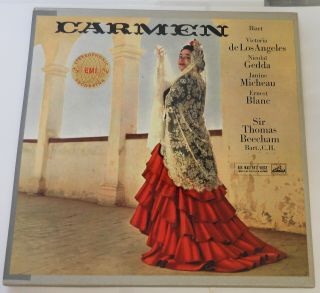 Hmv Asd 331 - 333 W/g Ed1 - Bizet Carmen Victoria De Los Angeles Beecham 3 X Nm