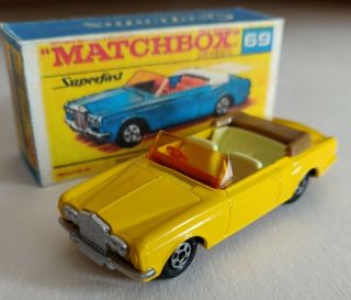 Matchbox Superfast Lesney 69 Rolls Royce Silver Shadow 1969 Custom/crafted Box