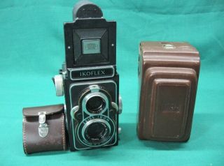 Vintage Zeiss Ikon Ikoflex Camera 1:3,  5 F=75mm,  Leather Case Great (3)