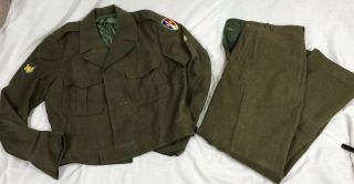 Ww2 Us Army Enlisted Ike Field Jacket Wool Large Sz 42r Korean 1952 Dated,  Pants