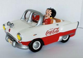 Vintage 2000 Vandor Handmade Collectable Betty Boop Coca - Cola Car Cookie Jar