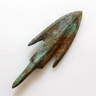 Scarce Mycenaean Bronze Poisoning Arrowhead Circa 1600 - 1100 Bc