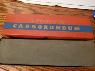 Vintage Knife Carborundum Silicon Carbide Sharpening Stone 108 8 " X 2 " X 1 " (w2)