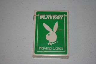 Vintage Rare Playboy Playing Cards Green Deck Bee Usa