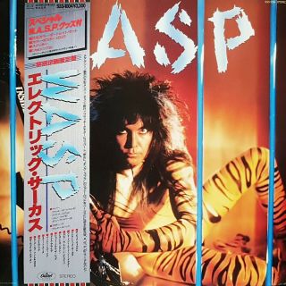 Wasp Inside The Electric Circus Japanese Lp Bonus 7 " Obi Missing Poster,  1986