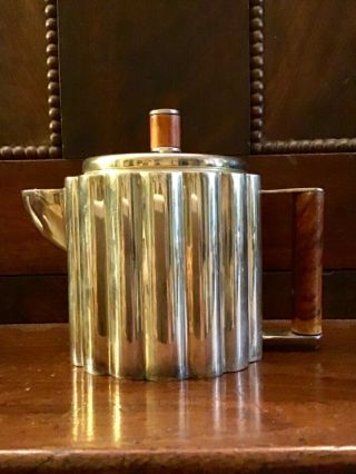 Rare Art Deco Silver Plate Teapot Designer Ilonka Karasz Paye Baker 1928 Beauty