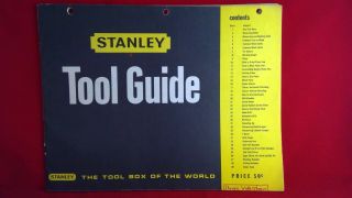 Vintage 1972 Stanley Tool Guide Yellow & Black 39 Pages