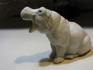 Cybis Vintage Porcelain Hippo Figurine Hippopotamus 1986 5.  5 " Tall