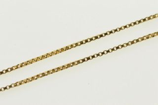 14k 1.  0mm Square Link Classic Box Chain Necklace 19.  75 " Yellow Gold 24