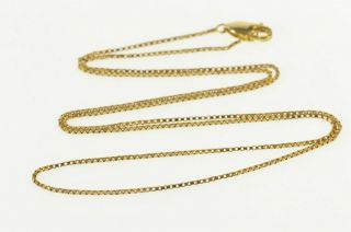 14K 1.  0mm Square Link Classic Box Chain Necklace 19.  75 