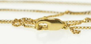 14K 1.  0mm Square Link Classic Box Chain Necklace 19.  75 