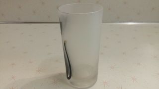 Vintage Mid Century Cat Frosted Libbey Cocktail Drinking Glass 3