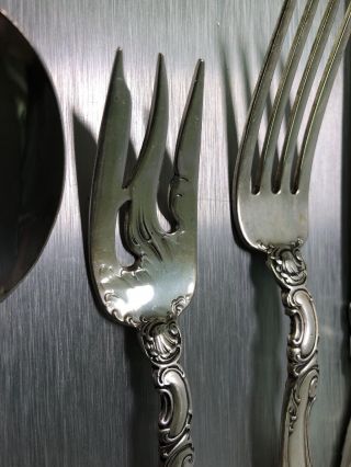 Gorham Decor Sterling Silver Flatware 5 Piece Place Setting Knife Fork Spoon 3