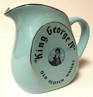 Vintage King George IV Old Scotch Whiskey Ceramic Handled Jug Pitcher France 2