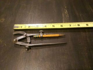 Vintage W.  M.  Johnson Metal Tempered Compass 6 " Made In Newark,  N.  J.