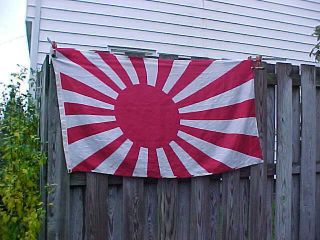 Orig Wwii Japanese Rising Sun Style Silk Flag 5 