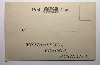 Vintage 1914 Wwi World War One 1 Williamstown Military Postcard Australian Anzac