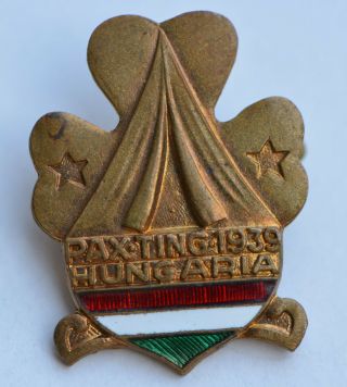 1939 Pax Ting Hungary,  Girl Scout World Camp Jamboree Badge