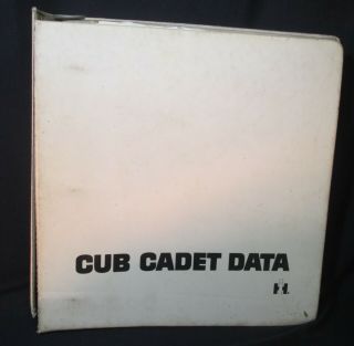 Vintage Ih International Harvester Cub Cadet Data Binder - Attachments
