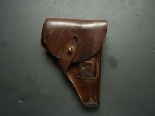 Wwii German Brown Leather Holster For Walther Pp Pistol
