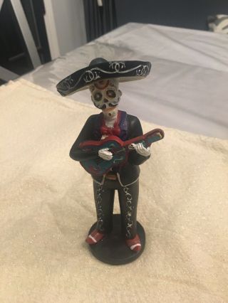 Day Of The Dead Glittered Resin Figure 7 "