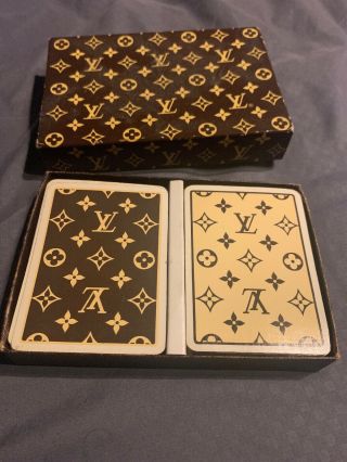 Rare Nib Louis Vuitton Monogram Playing Cards