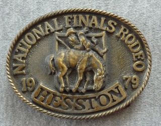 Belt Buckle Hesston National Finals Rodeo 1979 Bare Back Riding