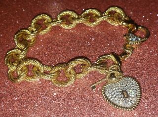 Nib Judith Ripka Diamonique Sterling Silver 925 Gold Clad Bracelet Rolo 6 1/4