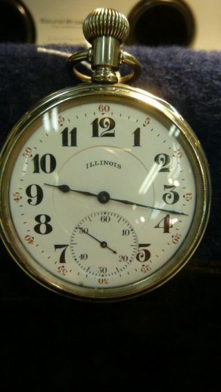 Vintage Illinois 21 Jewels Pocket Watch 16 Size Model 9 Year 1922