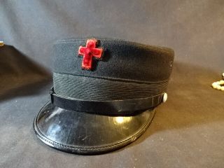 Old Vtg The C.  E.  Ward Company Knights Of Templar Cap Hat Red Cross Design