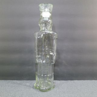 Smirnoff Vodka 1998 Toy Soldier Nutcracker Empty Clear Glass Decanter 2