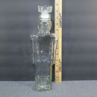 Smirnoff Vodka 1998 Toy Soldier Nutcracker Empty Clear Glass Decanter 3