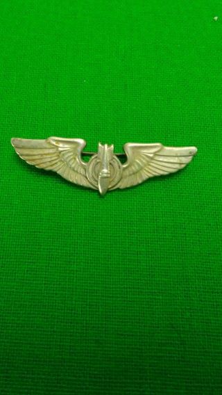Wwii Vintage Us Army Air Corps Force Bombardier Gunner 1.  5 Inch Wings Sterling