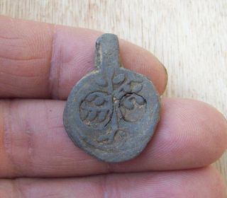 Medieval Cloth Seal Tuchplombe Lakenlood With Tree Metal Detecting Find